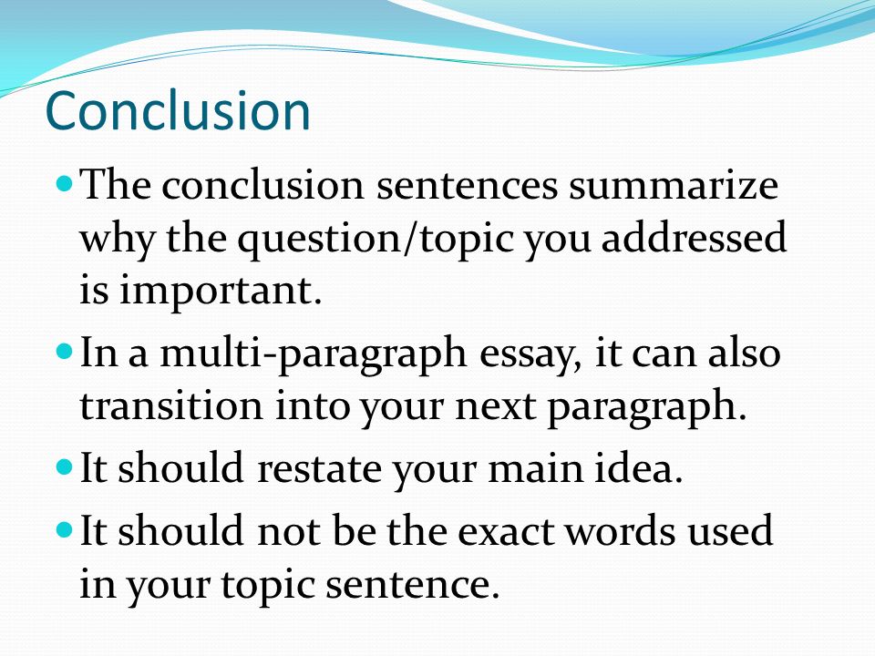 importance in writing a paragraph powerpoint